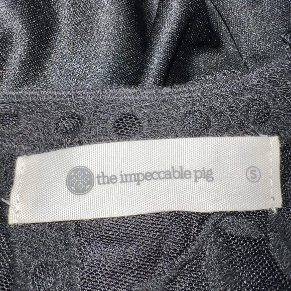 Like new The Impeccable Pig Black Deep V Lace Romper or Mini Dress Size … - Picture 4 of 9